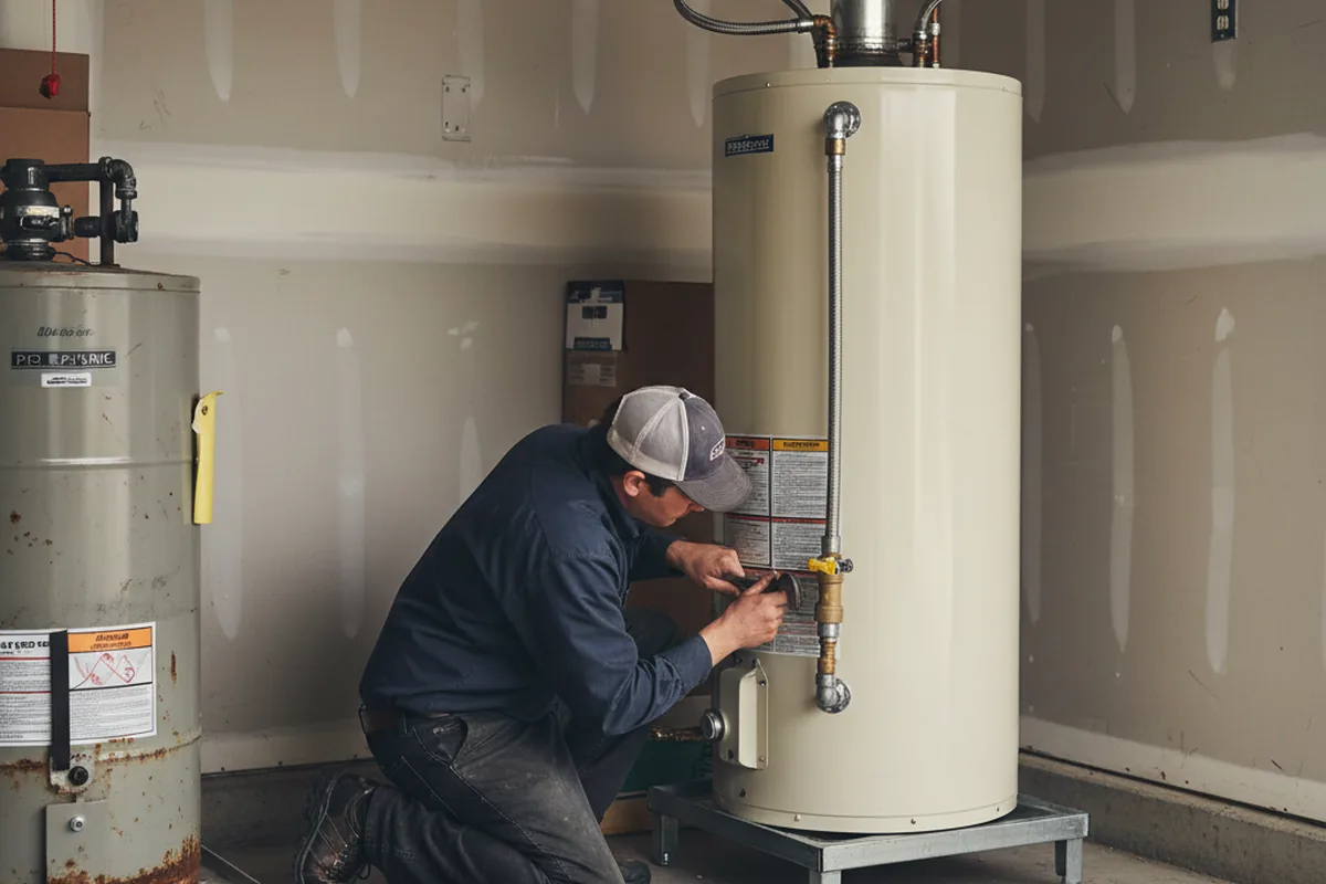 Water heater and shutoff valve replacement in Orangevale
